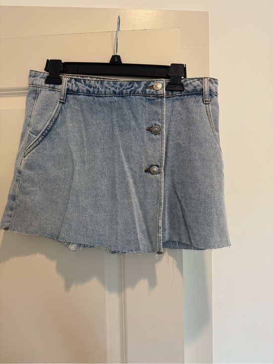 Princess Polly Dresses & Skirts - Princess Polly Light Blue Denim Mini Skirt with Button Front